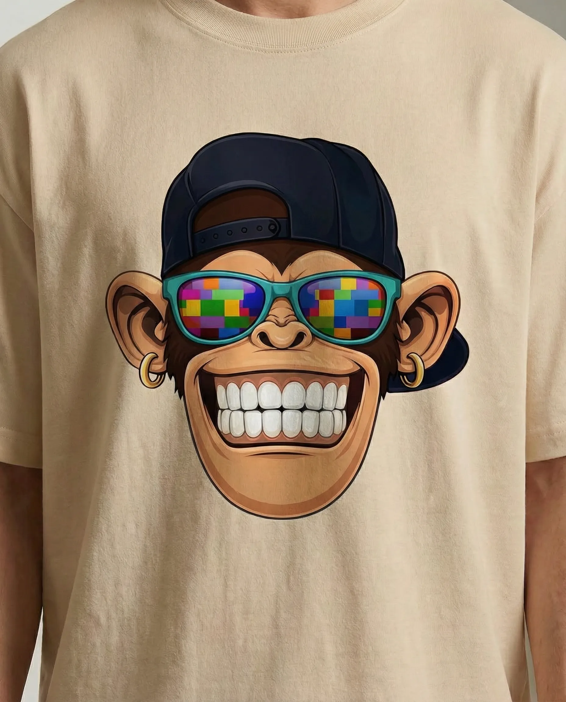 chimp oversized roundneck t shirt