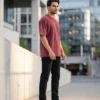 acid wash green oversized round neck t shirt