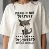 do not disturb oversized round neck t shirt women