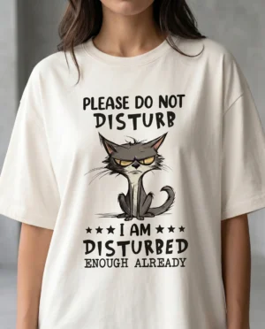 do not disturb oversized round neck t shirt women