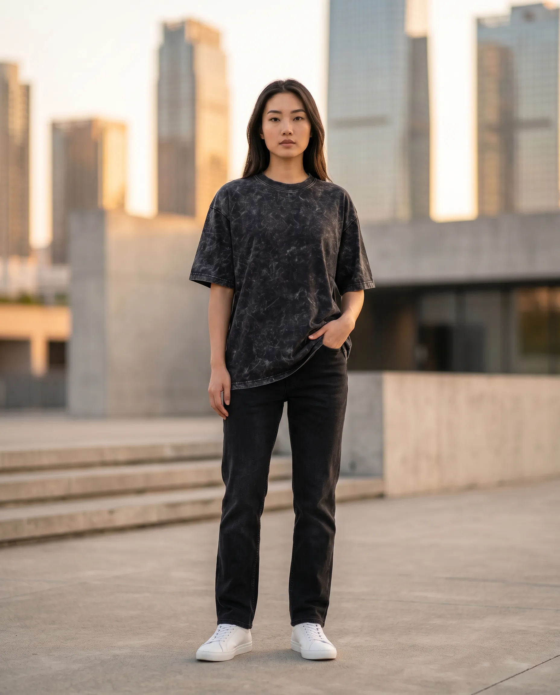 acid wash maroon oversized round neck t shirt