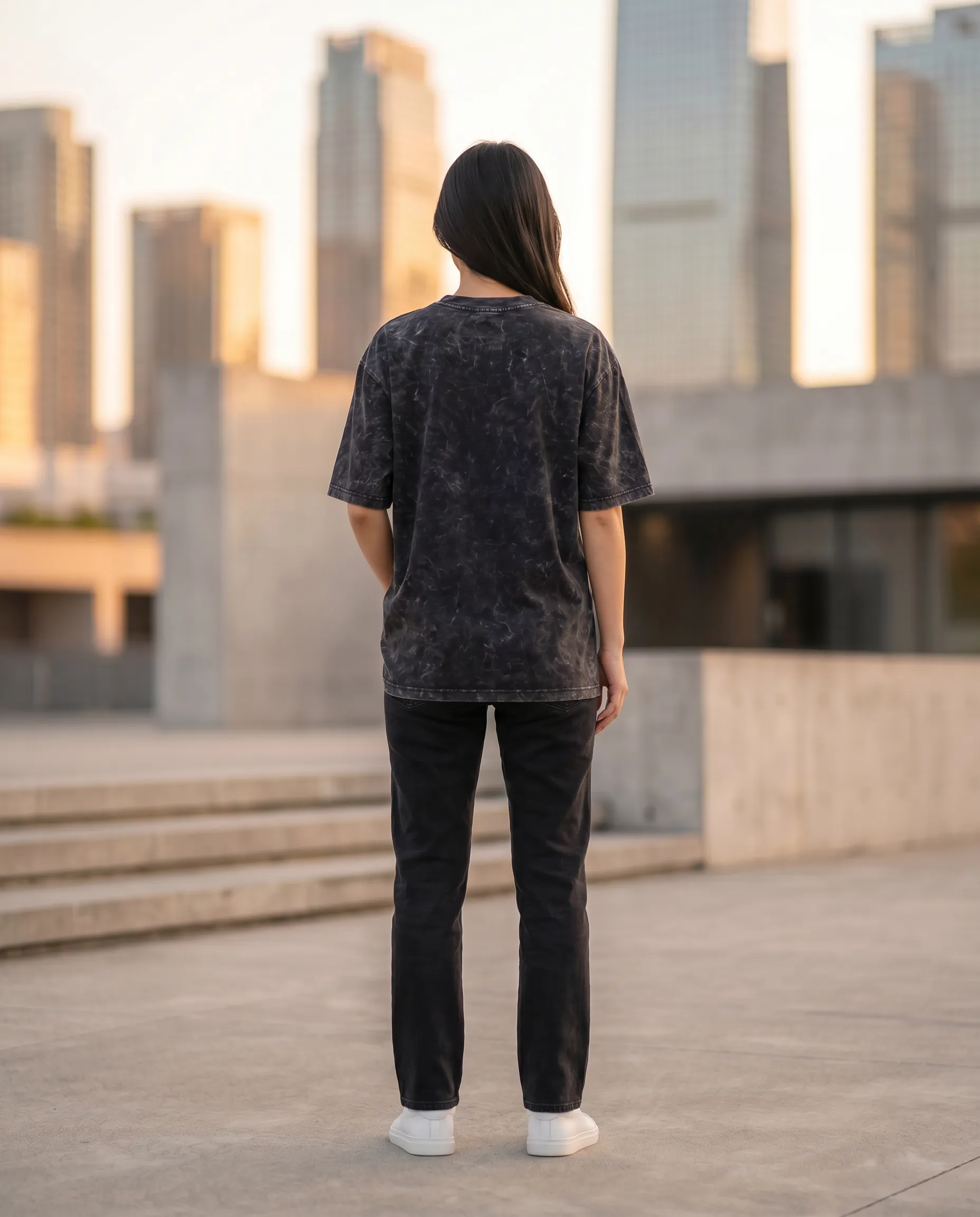 acid wash maroon oversized round neck t shirt