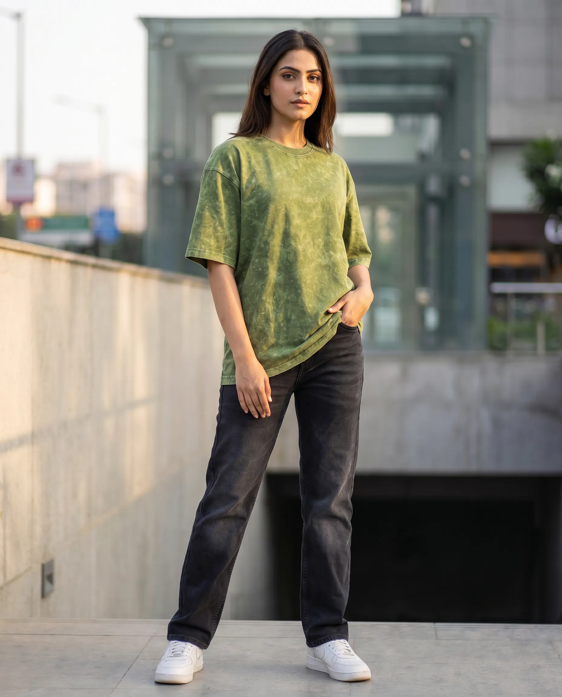 acid wash maroon oversized round neck t shirt