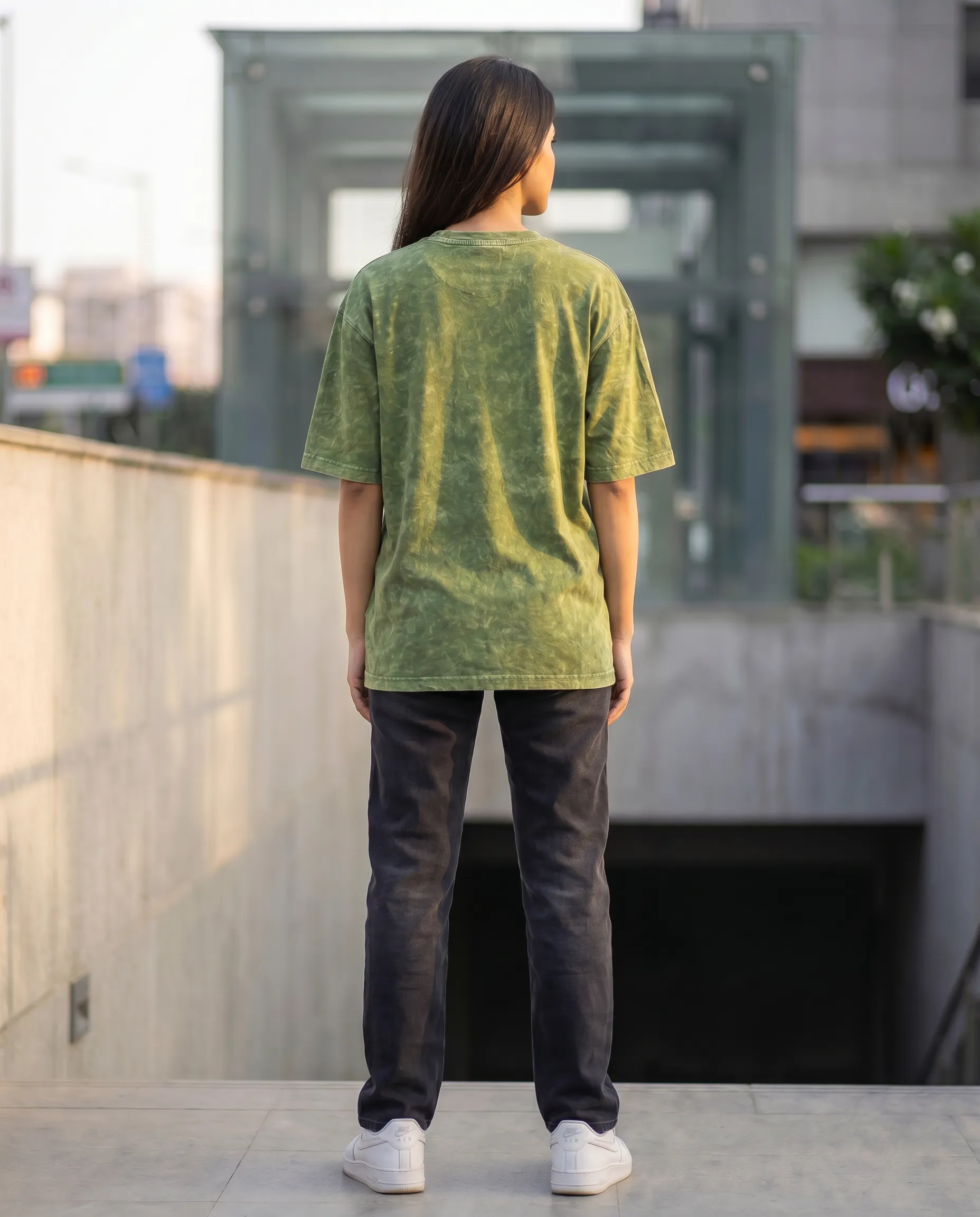 acid wash maroon oversized round neck t shirt