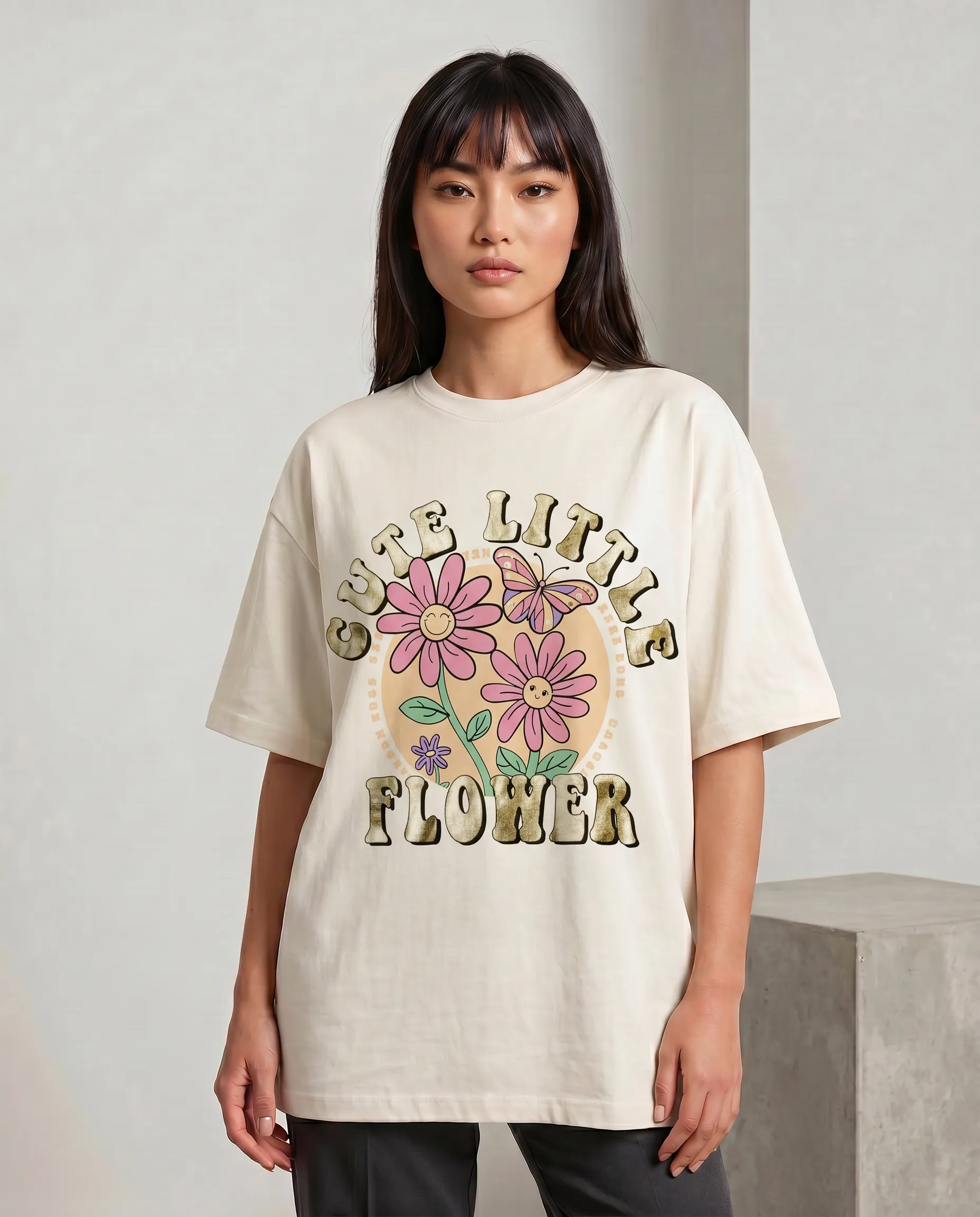 consciously oversized round neck t shirt women (copy)