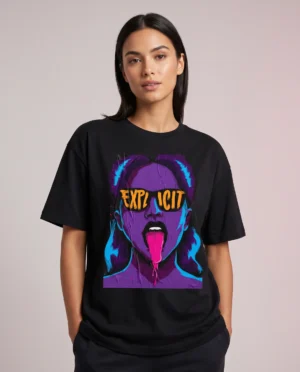 all eyes on me oversized round neck t shirt women (copy)
