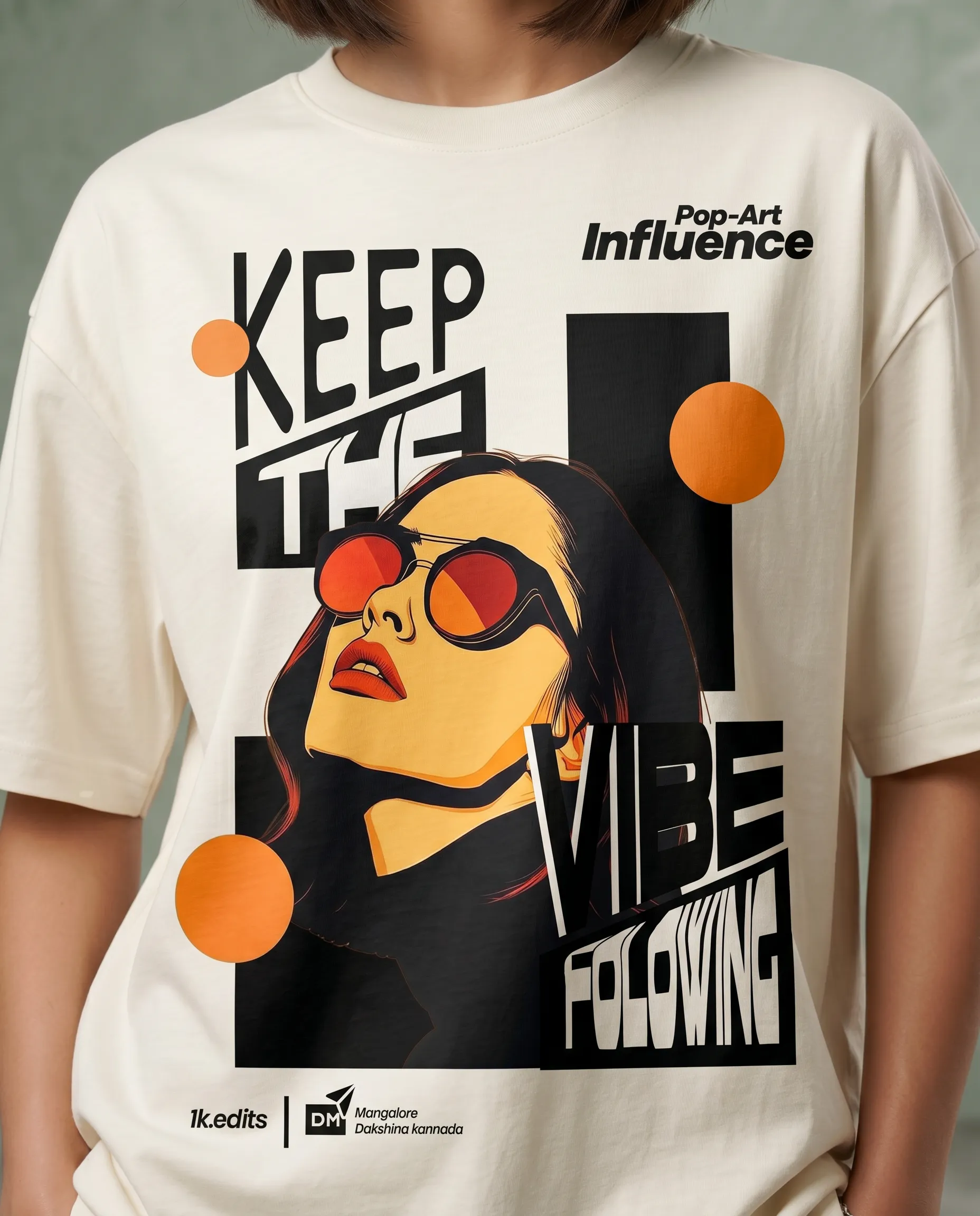 keep the vibe oversized round neck t shirt women