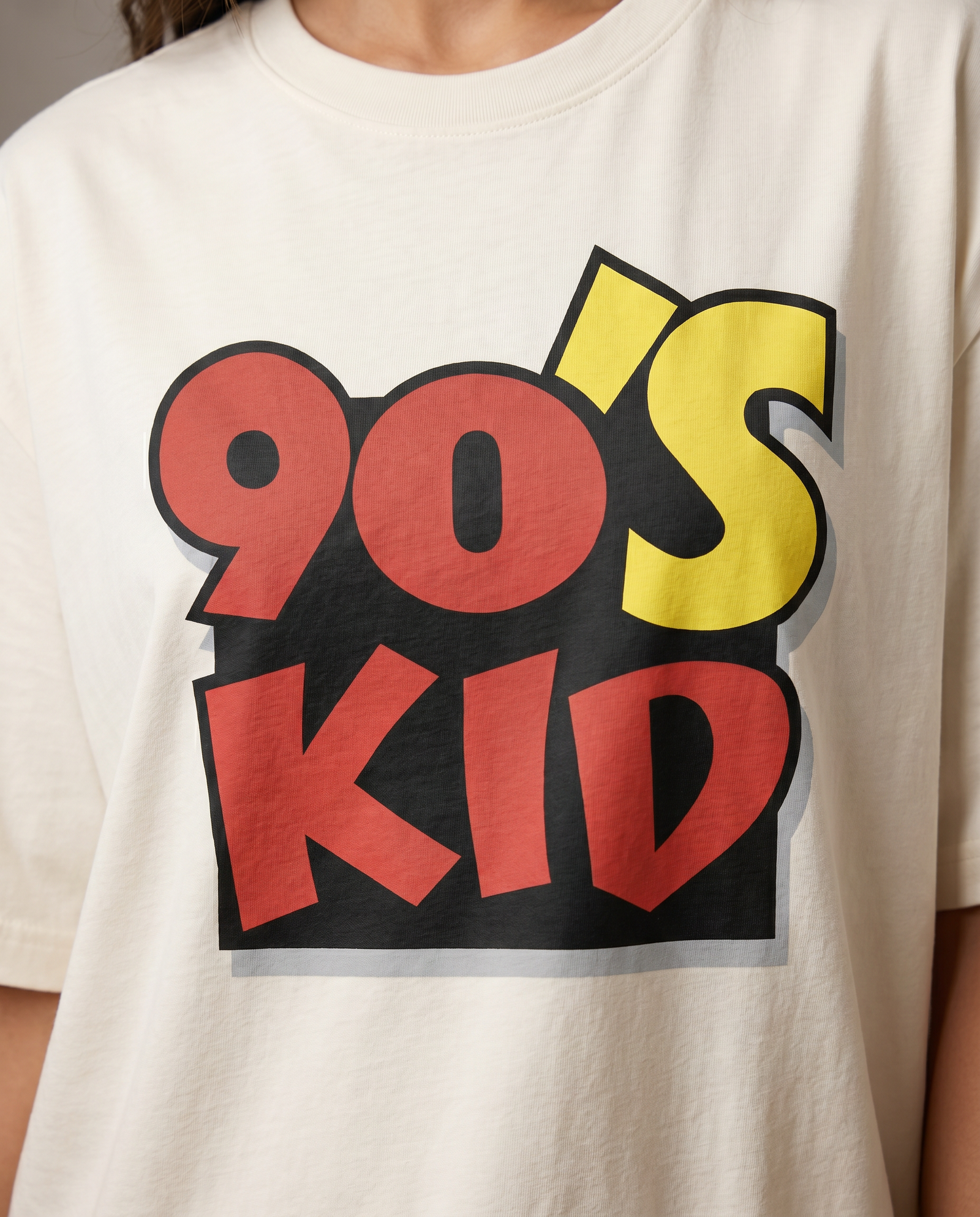 90's kid oversized round neck t shirt women 90's kid oversized round neck t shirt women
