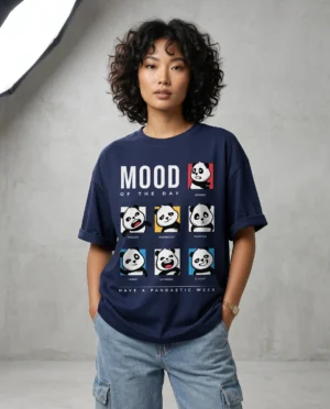fractured voices oversized round neck t shirt women (copy)