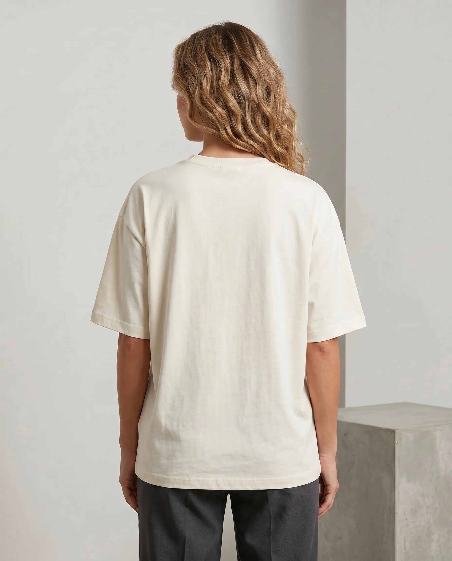 keep the vibe oversized round neck t shirt women (copy)