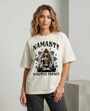 keep the vibe oversized round neck t shirt women (copy)
