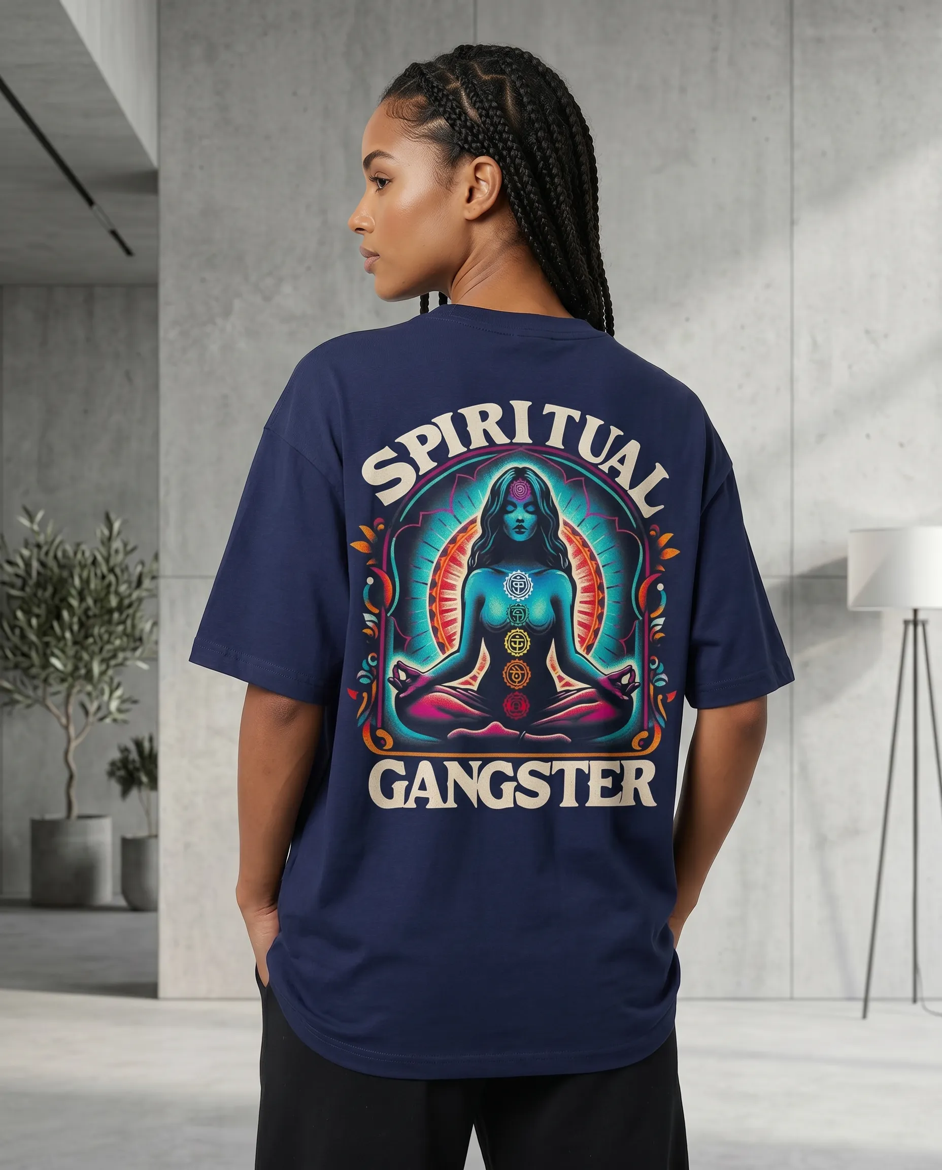 moods oversized round neck t shirt women (copy)