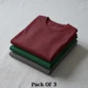 regular t shirt combo of 3 black, white and green regular t shirt combo of 3 black, white and green