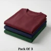regular t shirt combo of 3 black, white and green regular t shirt combo of 3 black, white and green