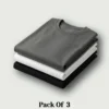 regular t shirt combo of 3 black, white and green regular t shirt combo of 3 black, white and green