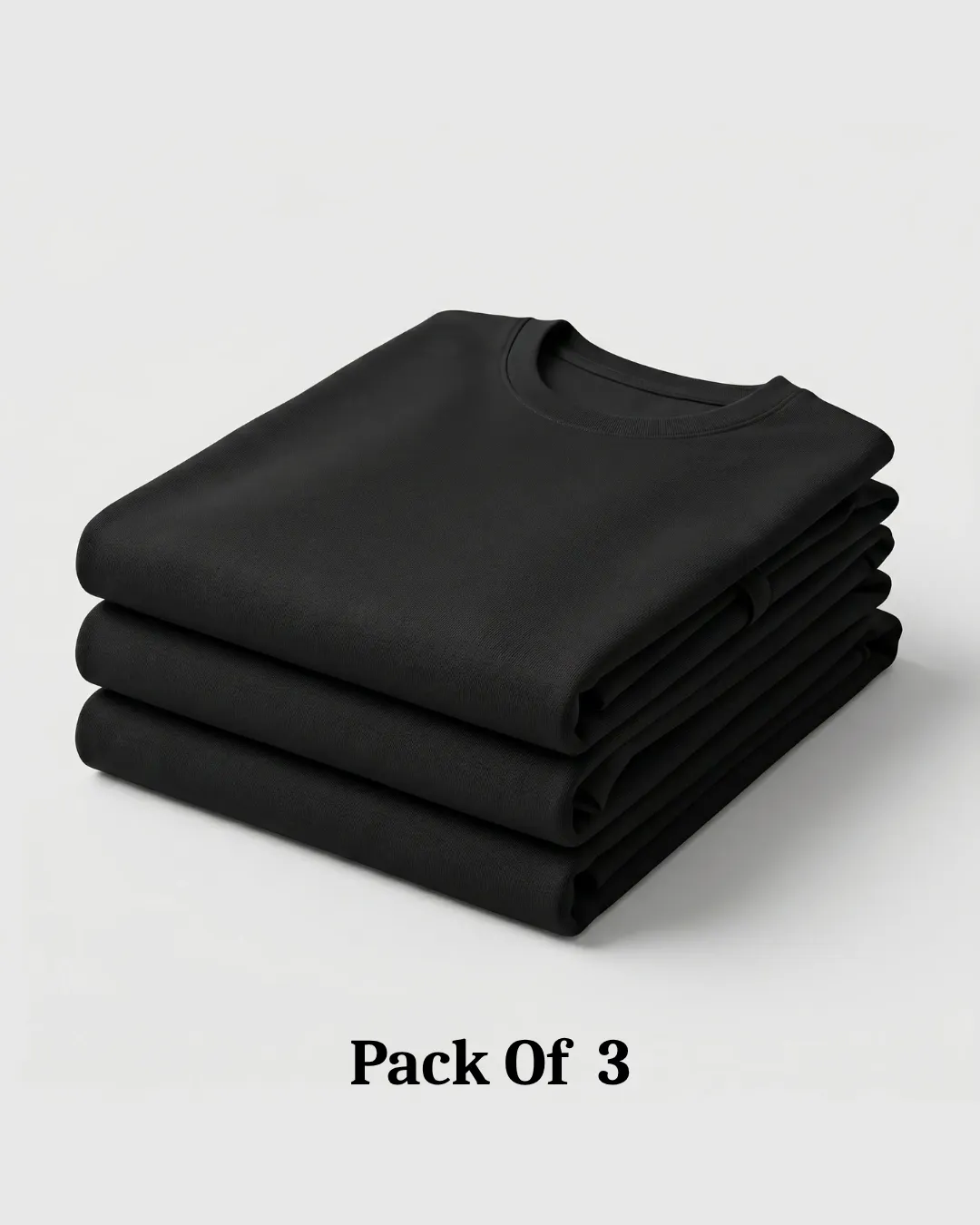 regular t shirt combo of 3 black, white and green