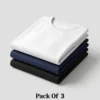 regular t shirt combo of 3 black, white and green regular t shirt combo of 3 black, white and green