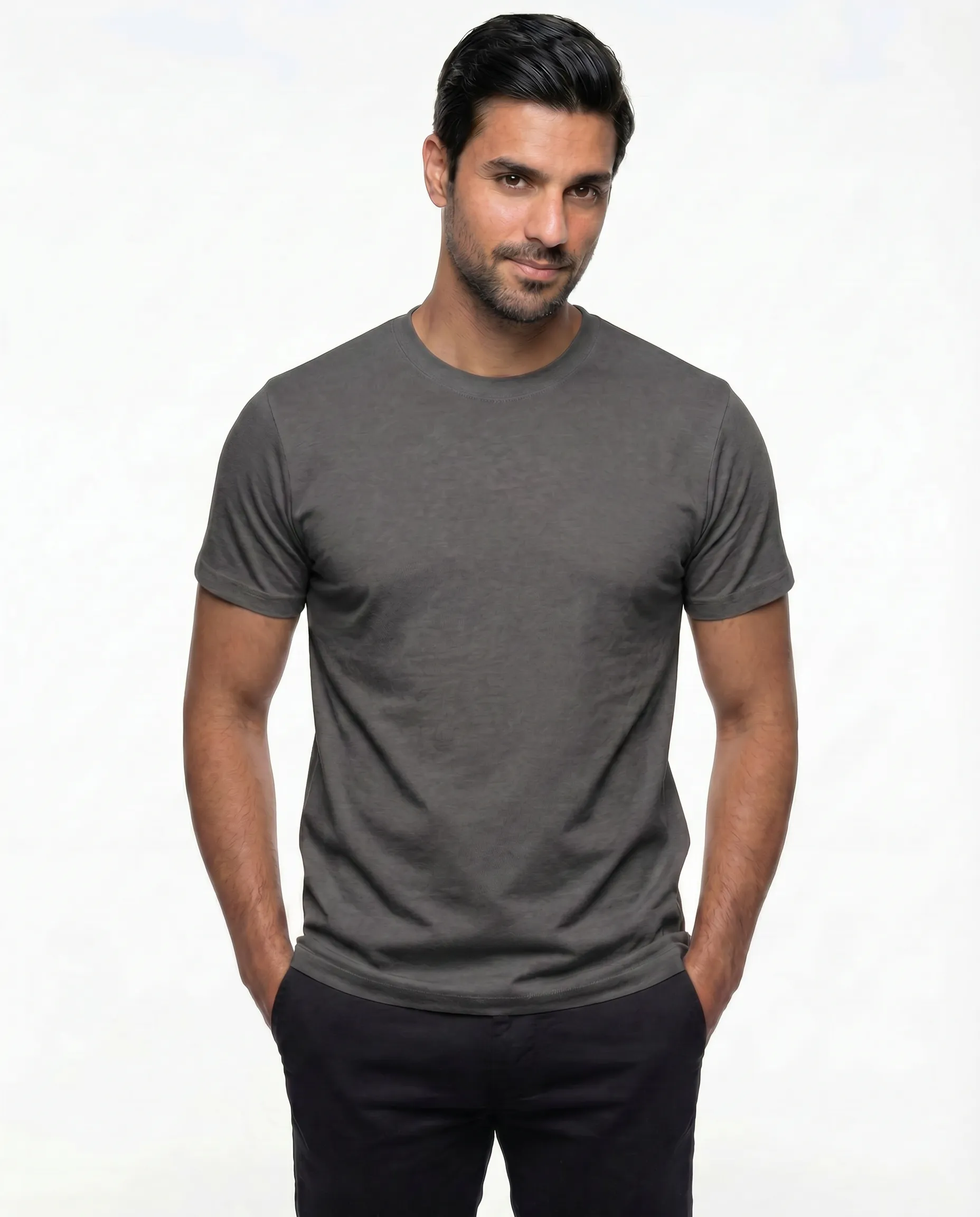 regular t shirt combo black, white and charcoal regular t shirt combo black, white and charcoal