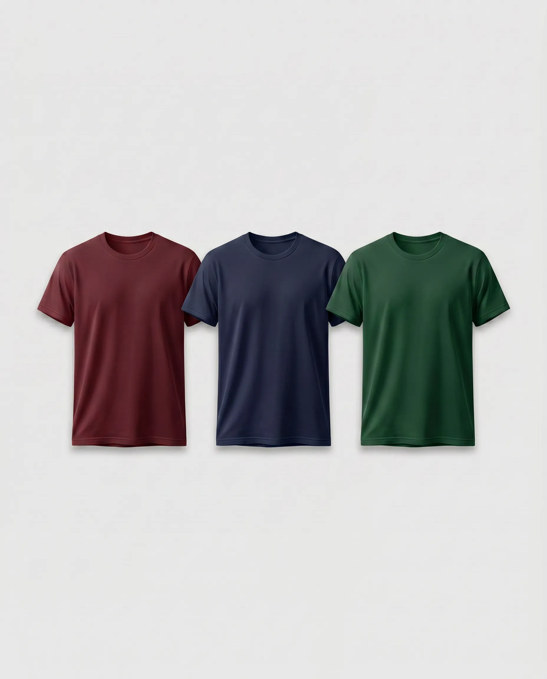 regular t shirt combo maroon, green and charcoal (copy)