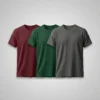 regular t shirt combo maroon, green and charcoal regular t shirt combo maroon, green and charcoal