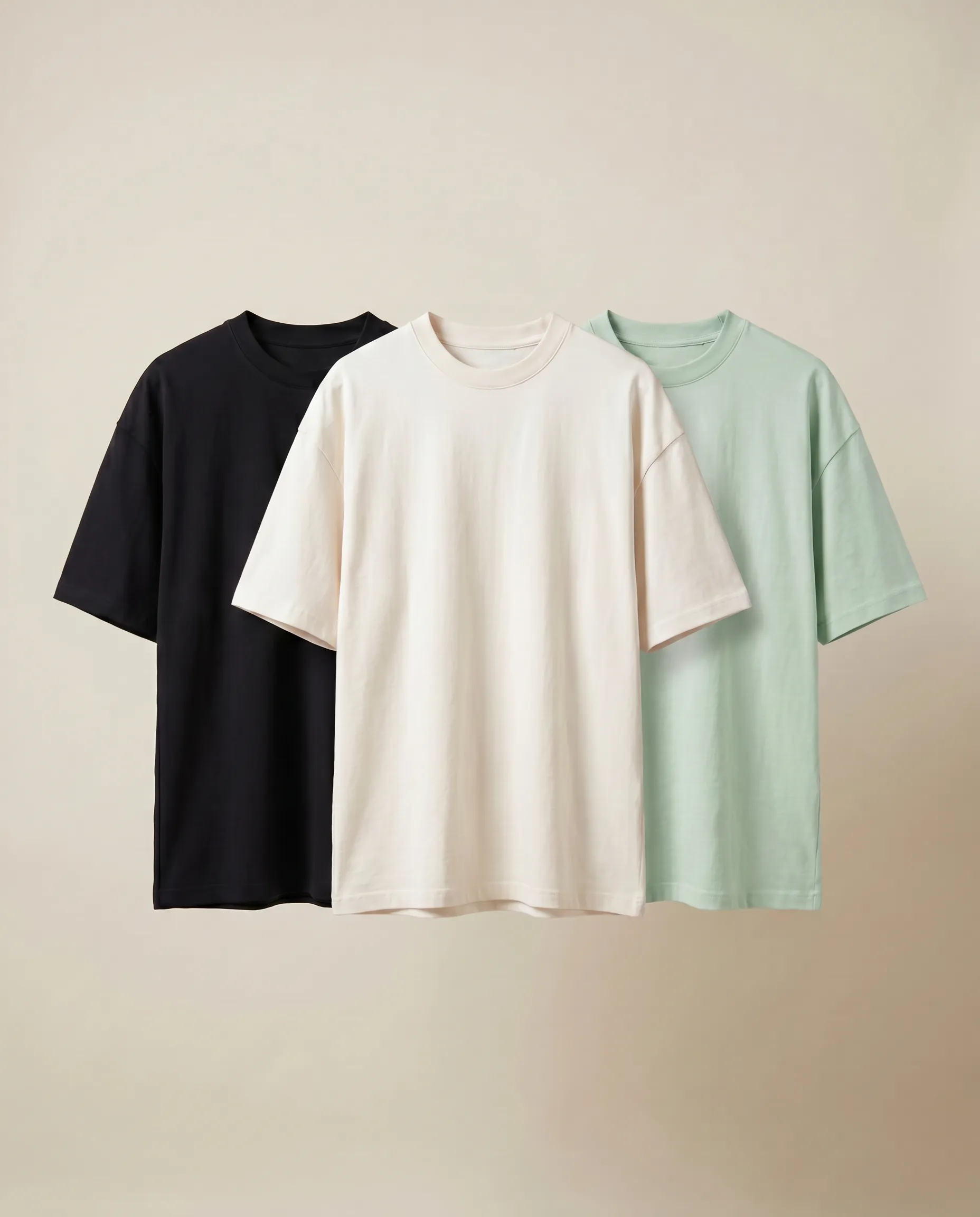 oversized t shirts combo black, off white and navy