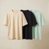 oversized t shirts combo black, off white and navy