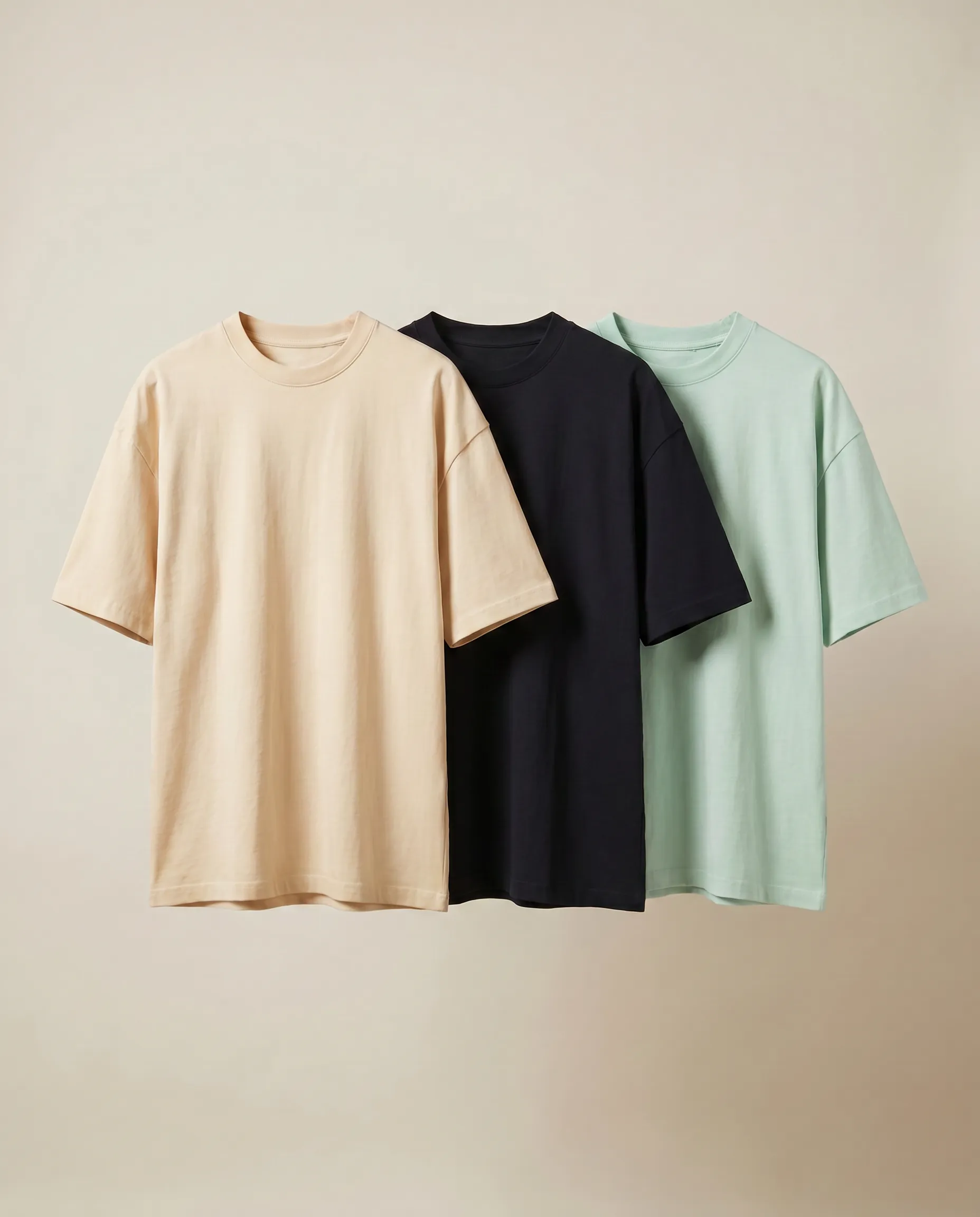 oversized t shirts combo black, off white and navy