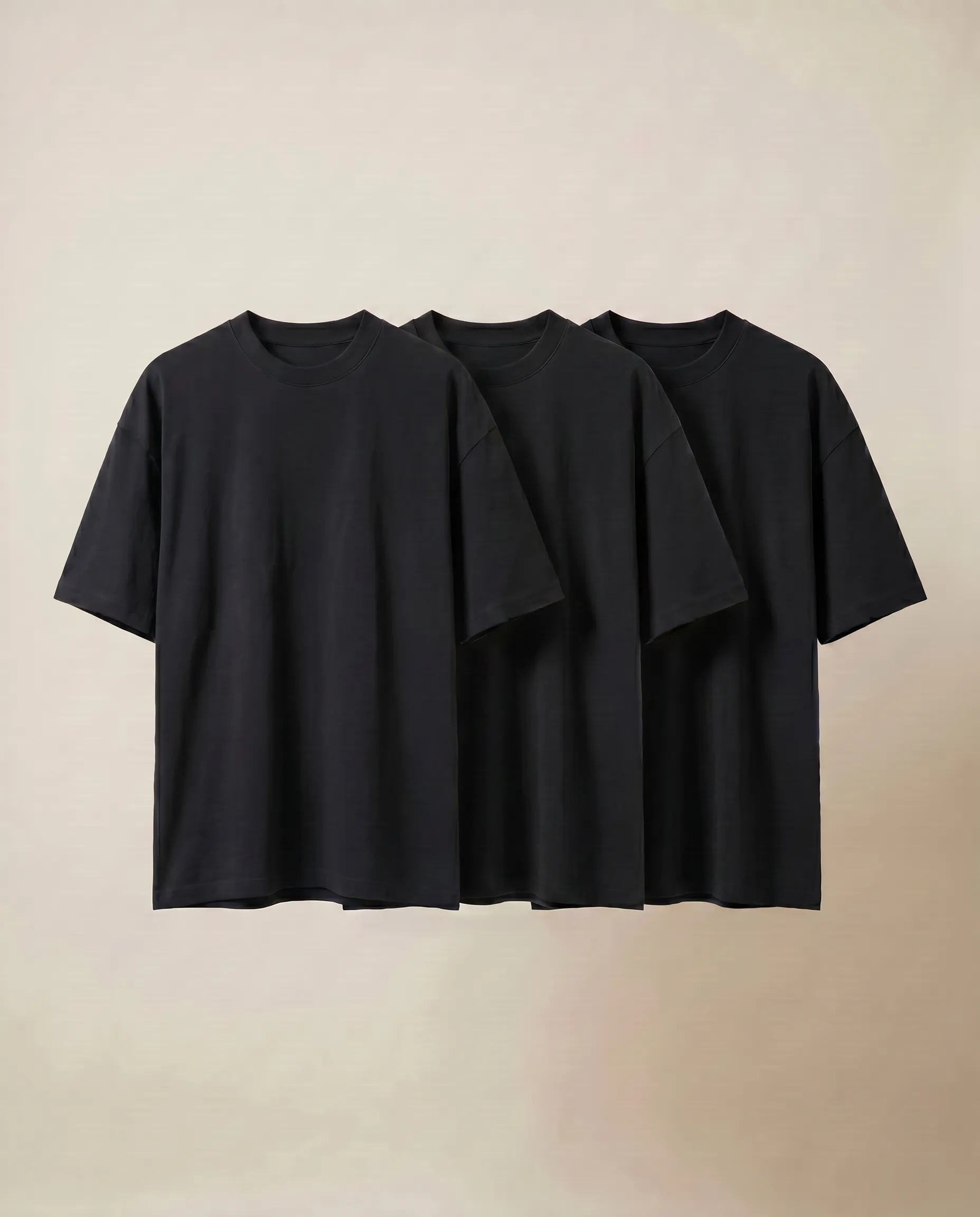 oversized t shirts combo black, off white and navy