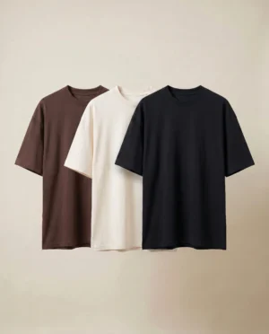 oversized t shirts combo black, off white and navy