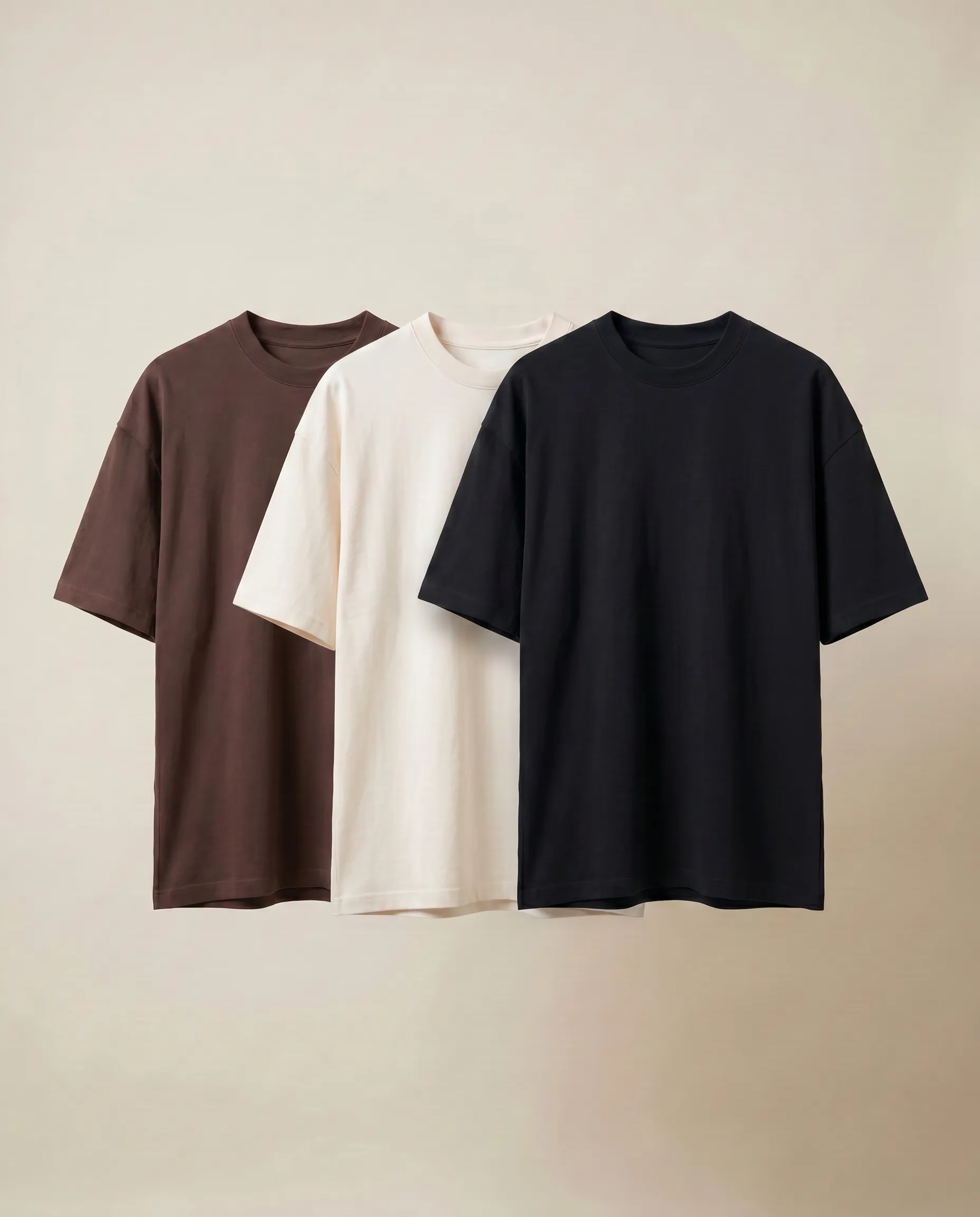 oversized t shirts combo black, off white and navy