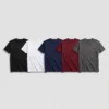 regular t shirt combo of 5 black, navy, white, charcoal and maroon