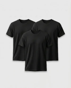regular t shirt combo black, white and