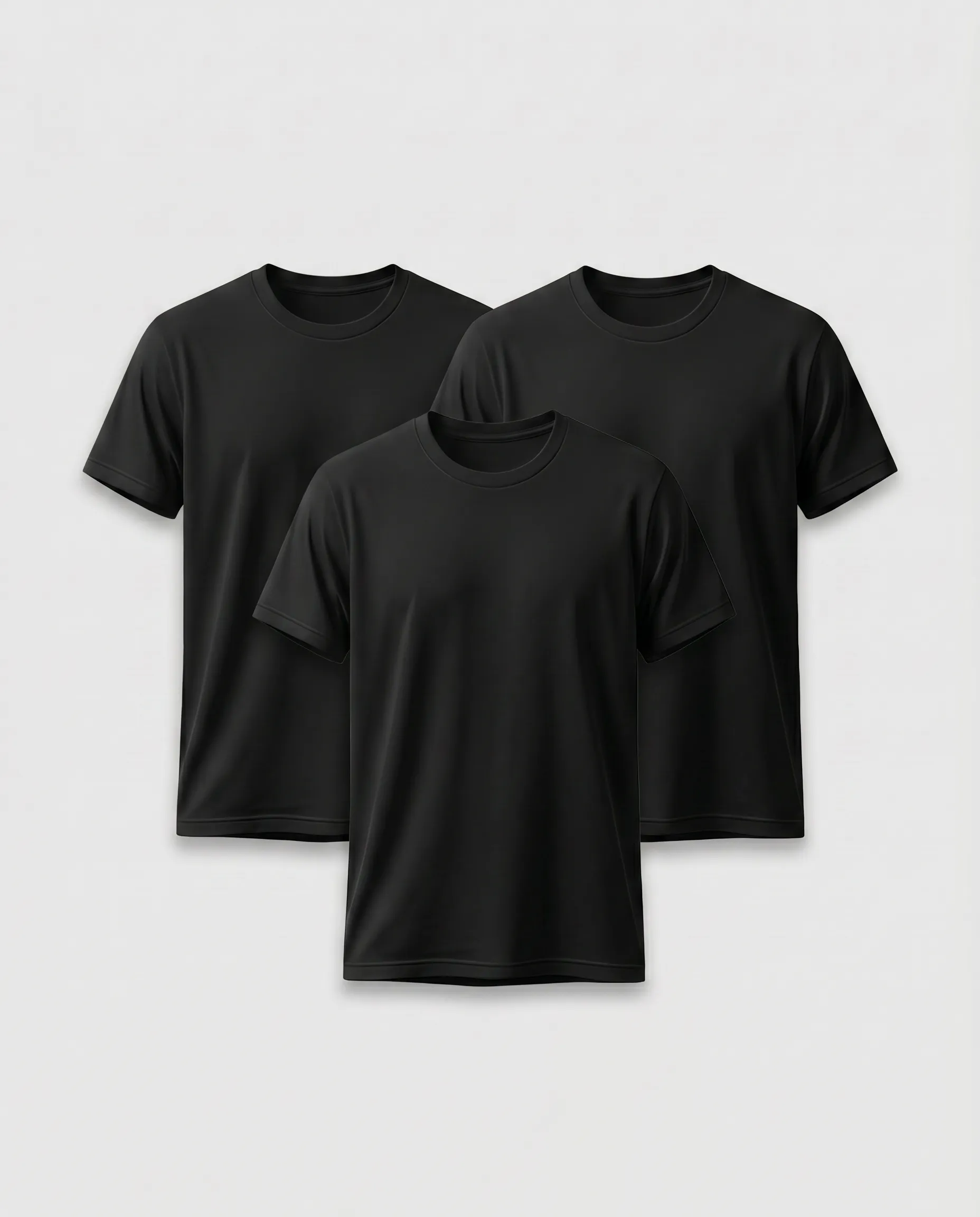 regular t shirt combo black, white and