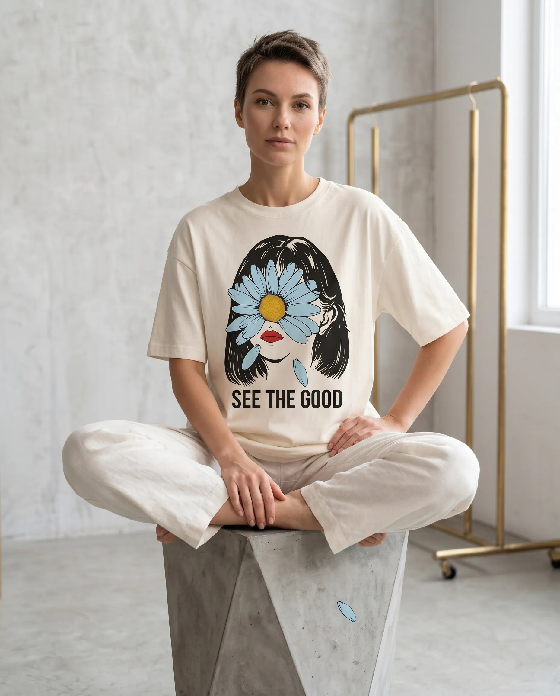 do not disturb oversized round neck t shirt women