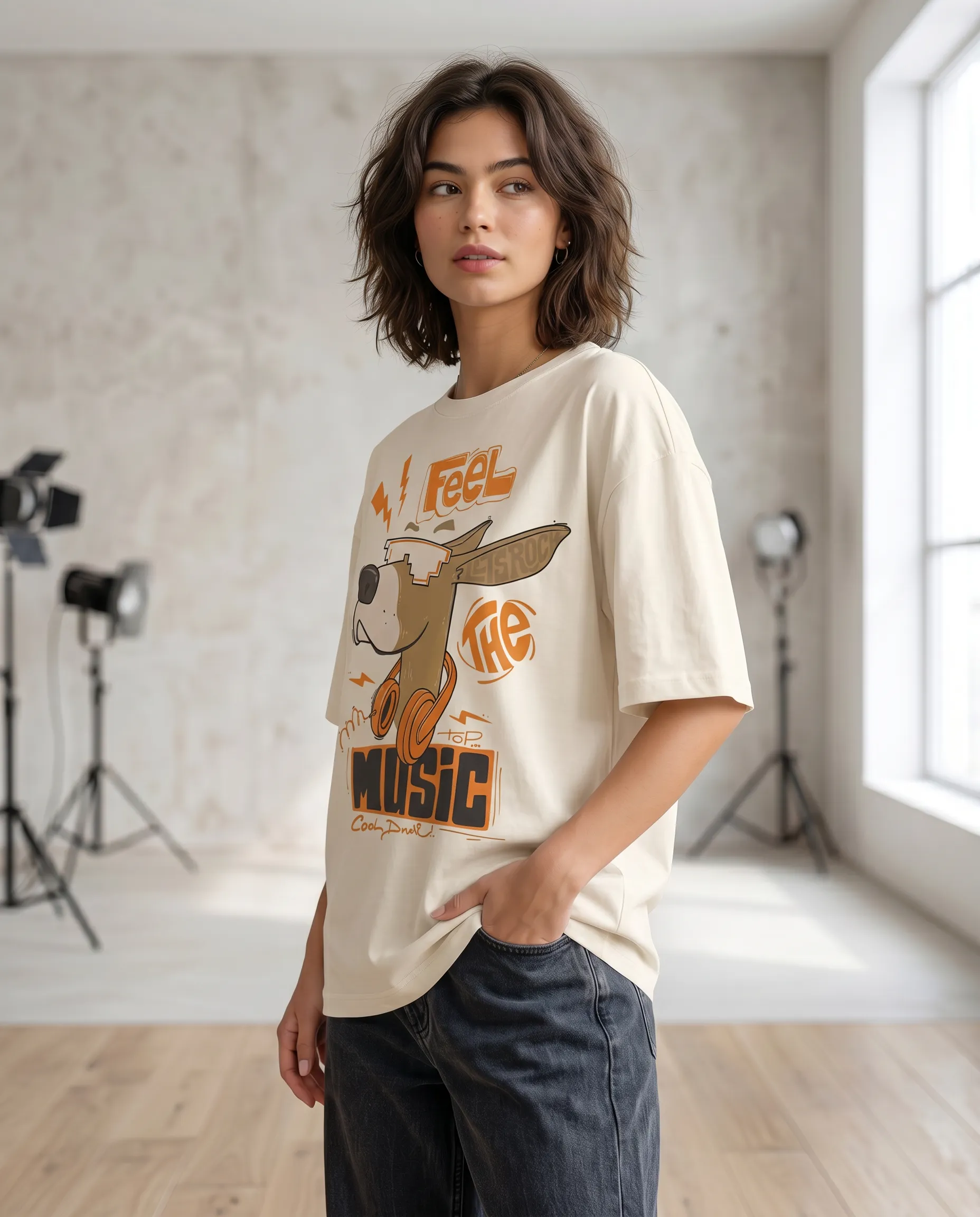 do not disturb oversized round neck t shirt women