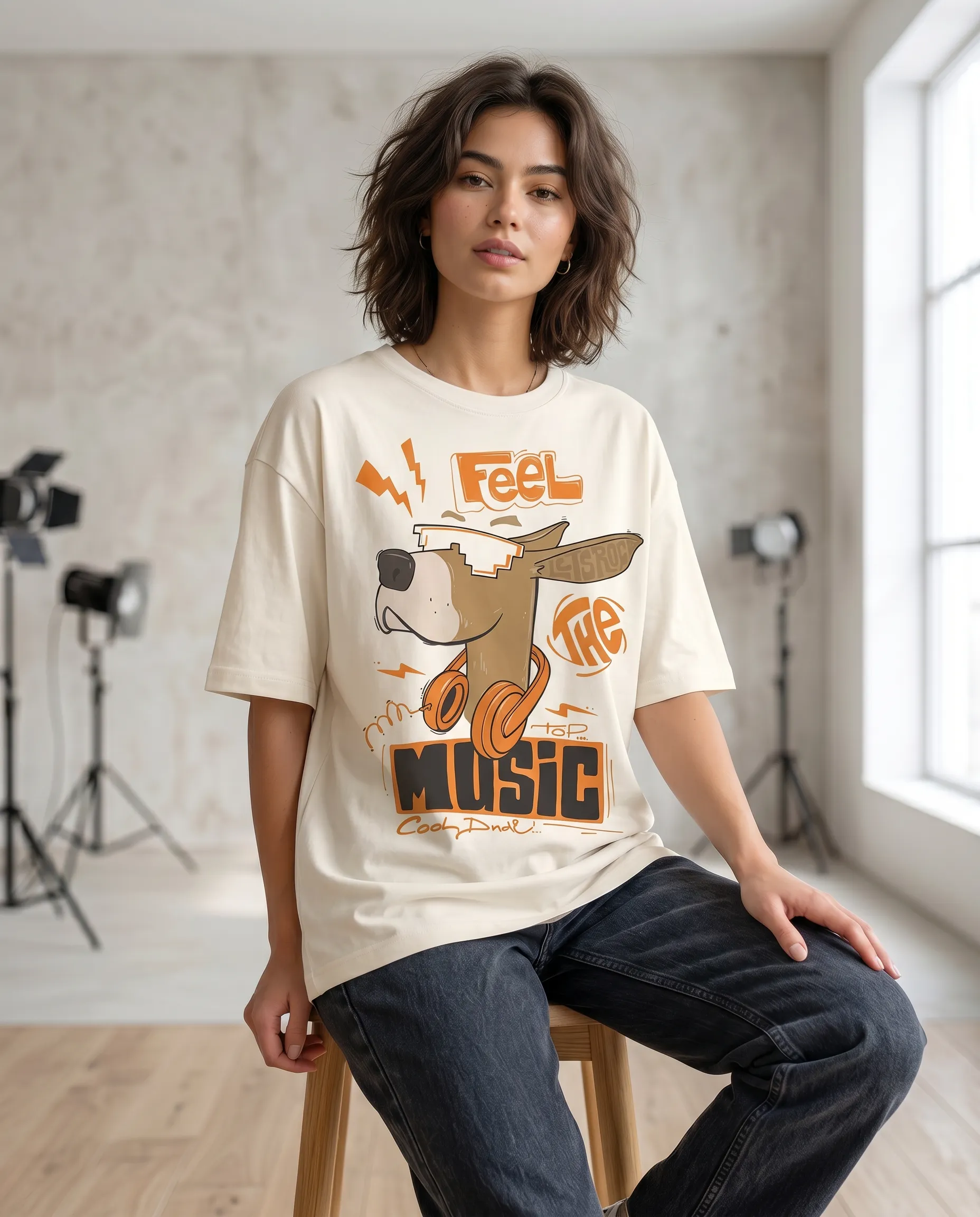 do not disturb oversized round neck t shirt women