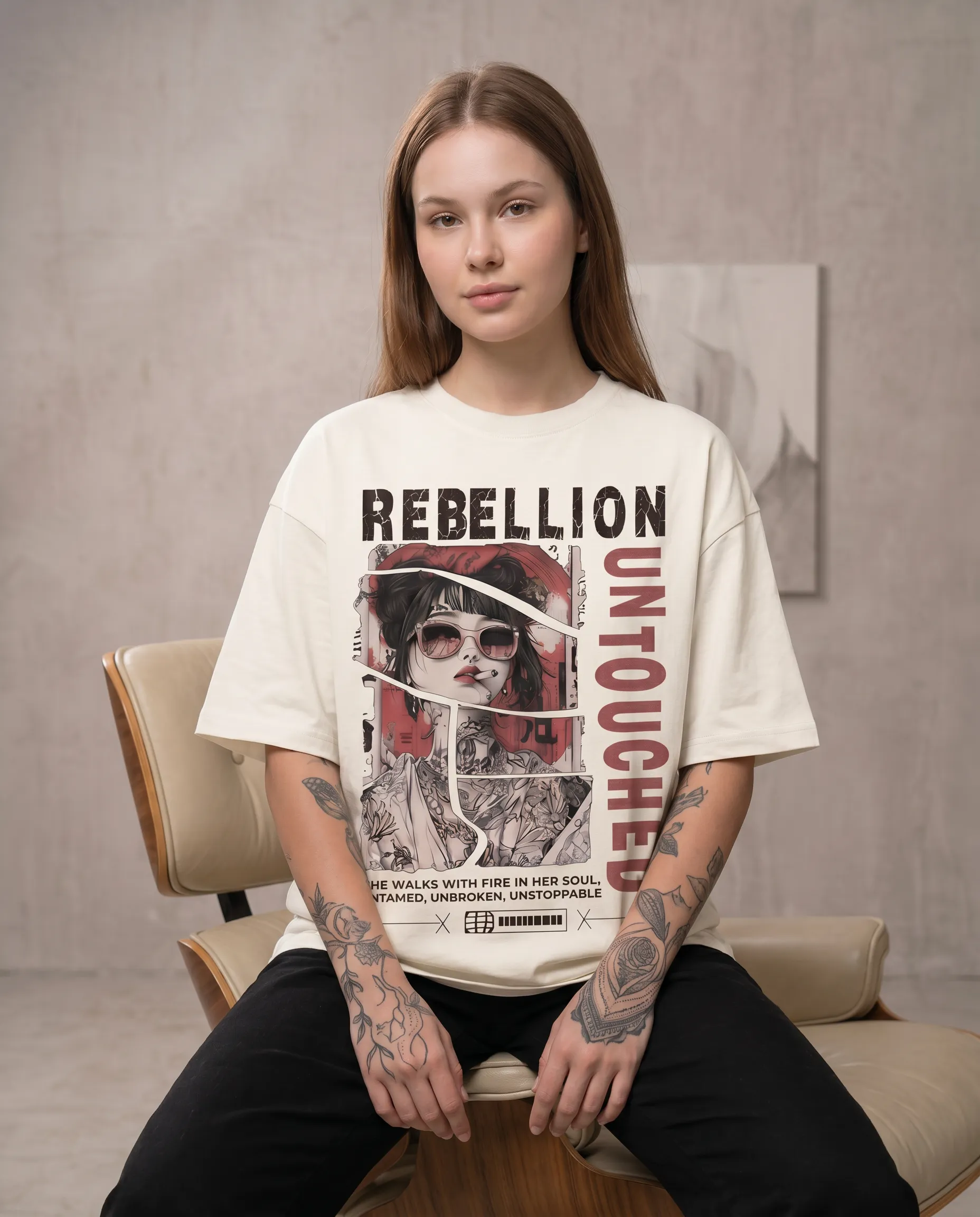 do not disturb oversized round neck t shirt women