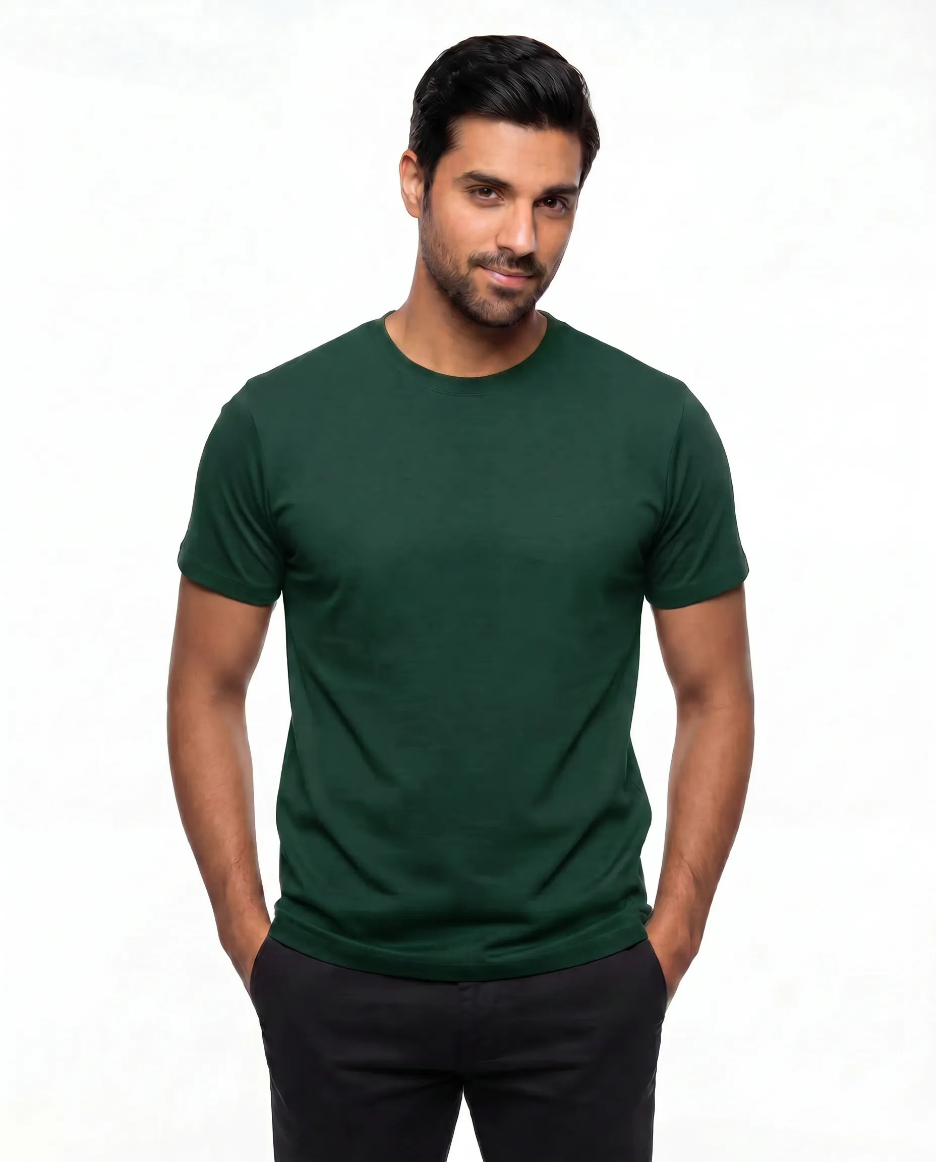 regular t shirt combo black, white and green regular t shirt combo black, white and green