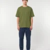 oversized drop shoulder round neck t shirt red