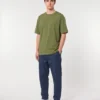 oversized drop shoulder round neck t shirt red