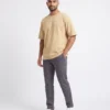 oversized drop shoulder round neck t shirt red