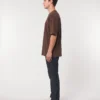 oversized drop shoulder round neck t shirt red