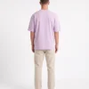 oversized drop shoulder round neck t shirt red
