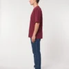 oversized drop shoulder round neck t shirt red