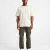 oversized drop shoulder round neck t shirt off white
