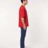 oversized drop shoulder round neck t shirt red