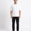 oversized drop shoulder round neck t shirt red